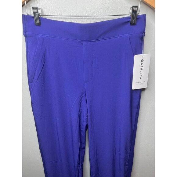 Athleta Brooklyn Lined Pant Womens Purple Ribbed Waist Size 8 - Picture 6 of 16